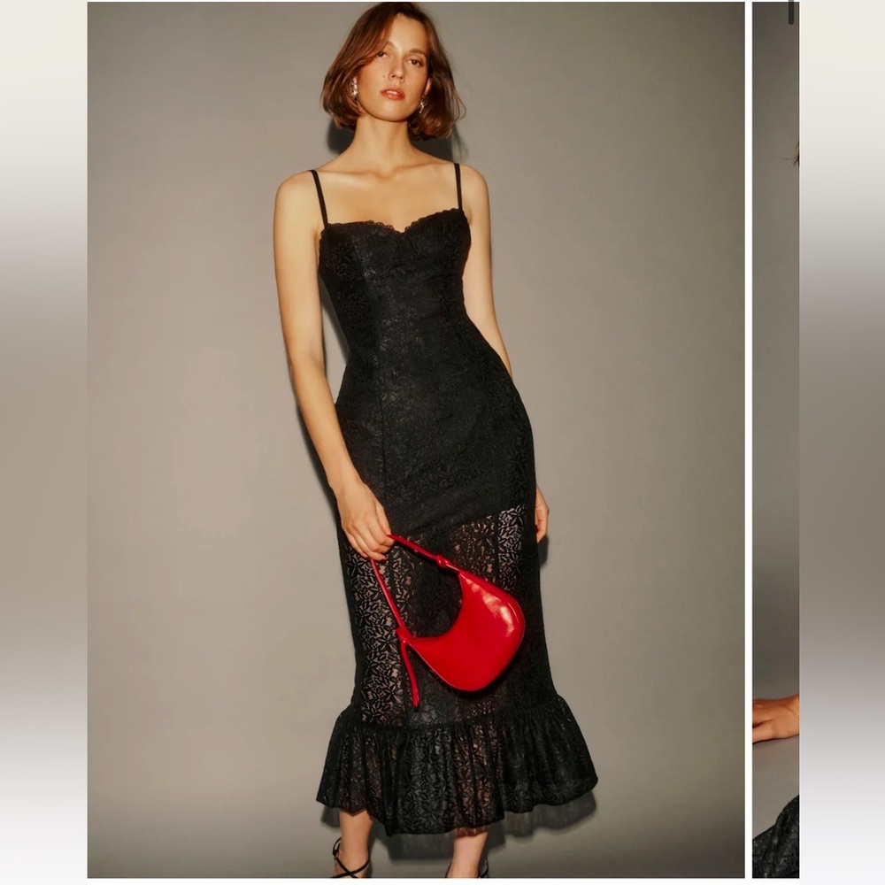 Reformation Canice Dress Black - Size 2